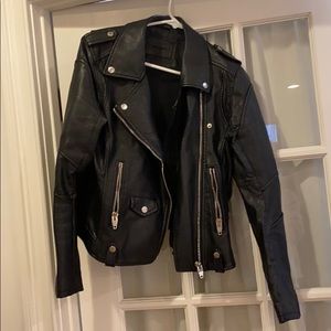 Black faux leather jacket